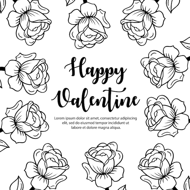 Black and White Valentine Elements Background