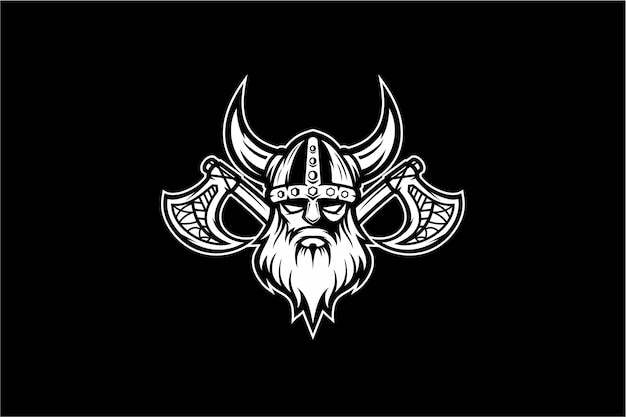 Black and white viking vector