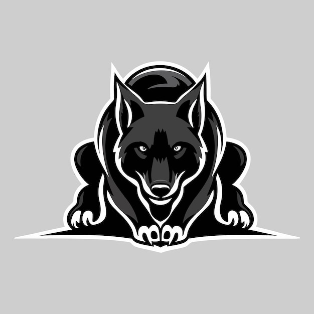 Black Wolf Design Vector