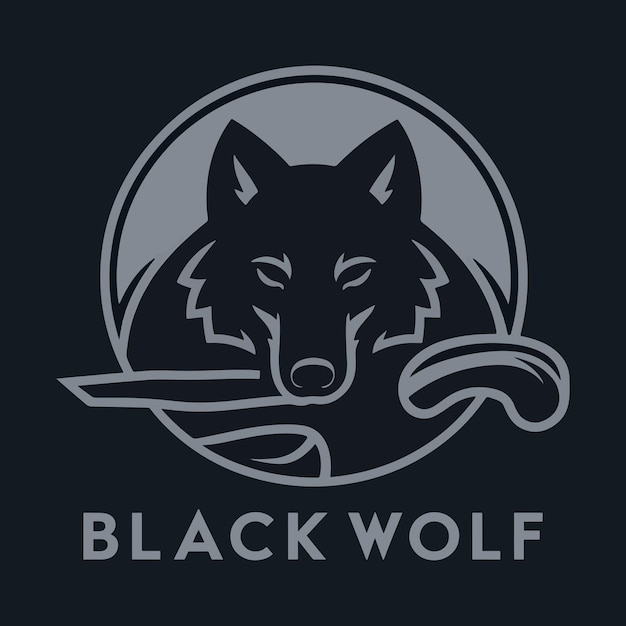 Black Wolf Vector Design