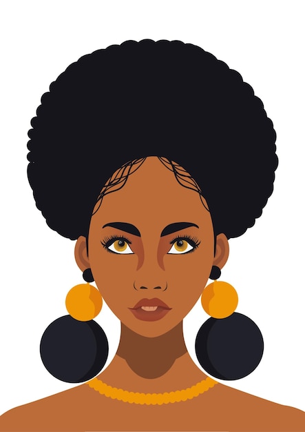 Black woman abstract portrait