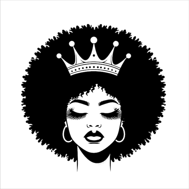 Black woman svg Afro woman svg Black girl svg Afro Puffs Pretty black educated svg black queen