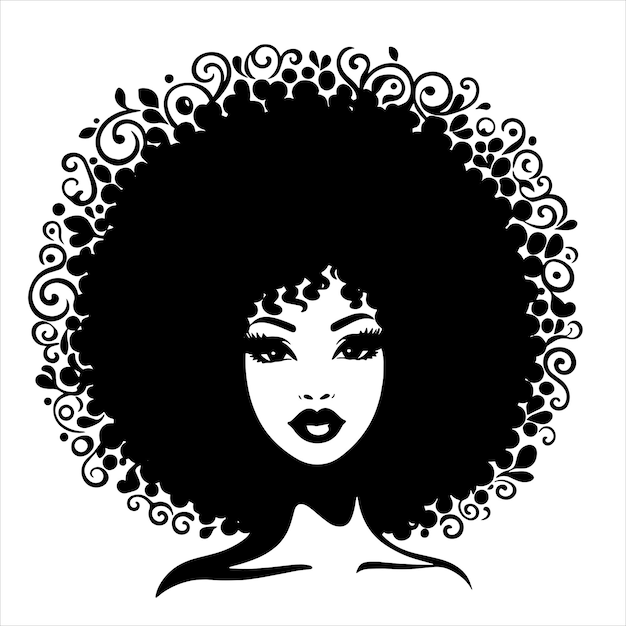 Black woman svg Afro woman svg Black girl svg Afro Puffs Pretty black educated svg black queen