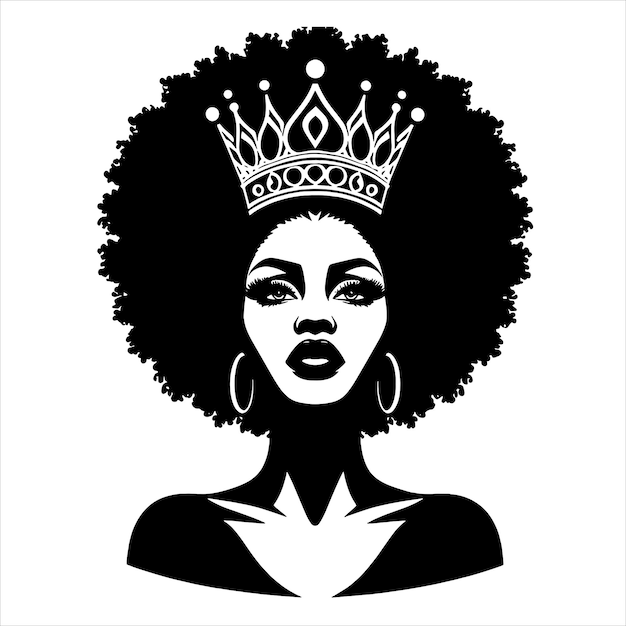 Black woman svg Afro woman svg Black girl svg Afro Puffs Pretty black educated svg black queen