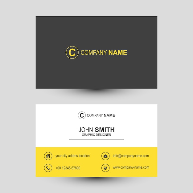 Black and Yellow business card template