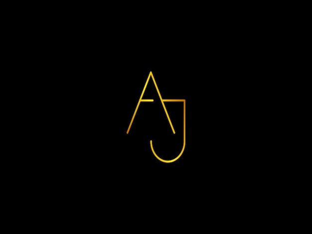 Vector a black and yellow logo for a company called aj