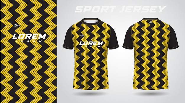 black yellow sport jersey design