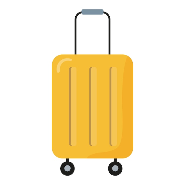 black and yellow travel bag over isolated background vector illustration