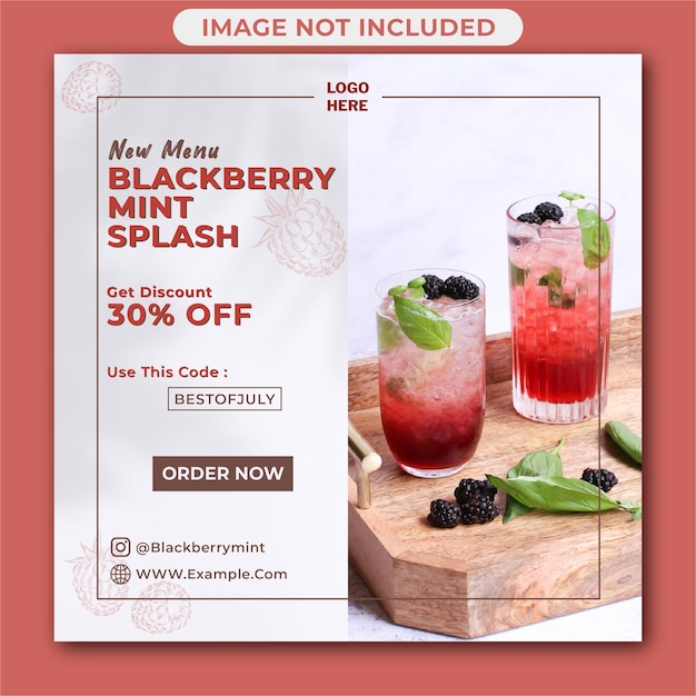 Blackberry Soda Social Media Post or Flyer