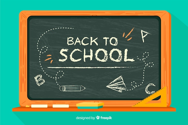 Blackboard back to school background