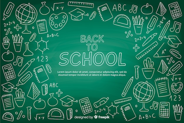 Blackboard back to school background