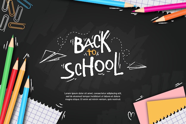 Blackboard back to school background