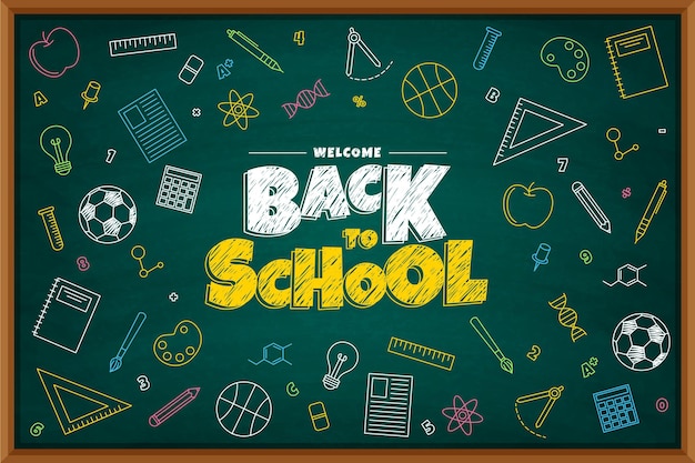 Blackboard back to school background