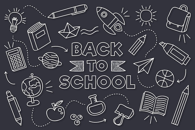 Blackboard back to school background