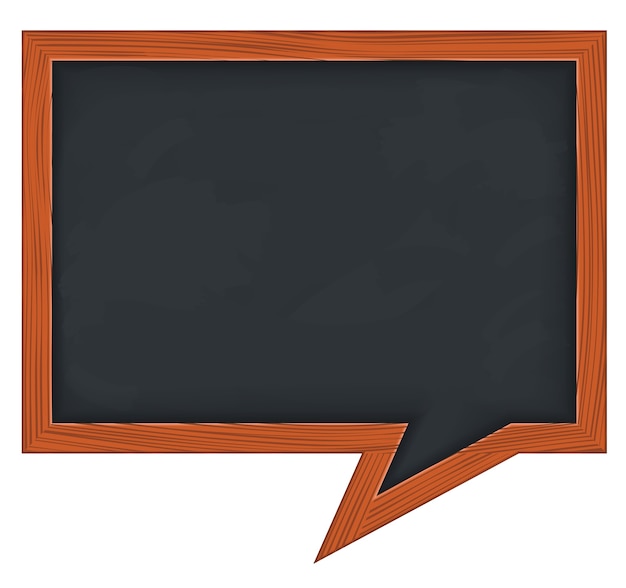 Blackboard shaped as speech bubble