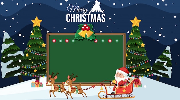 Blackboard with christmas theme