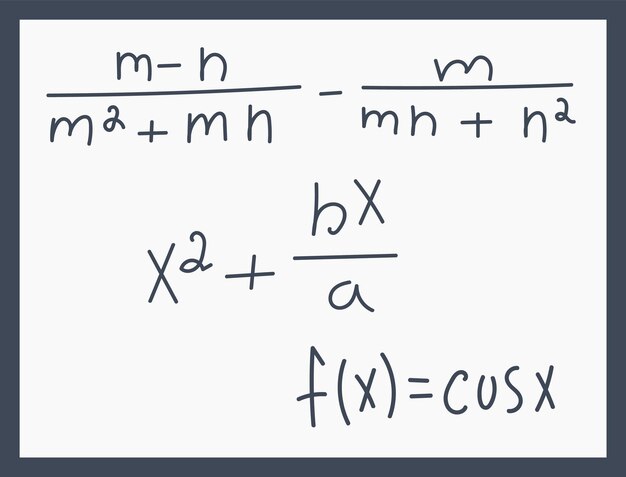 Blackboard With Math Formulas