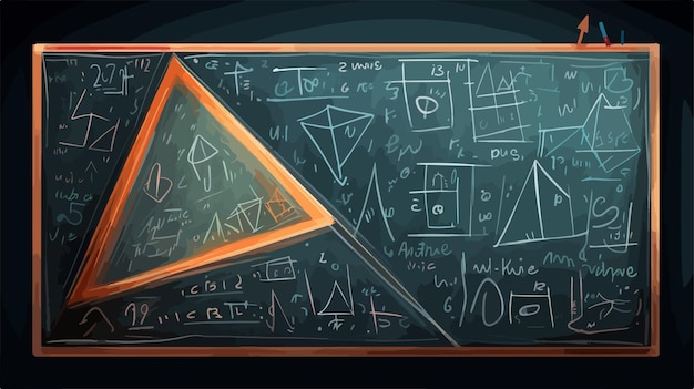 Vector a blackboard with the words  math  on it