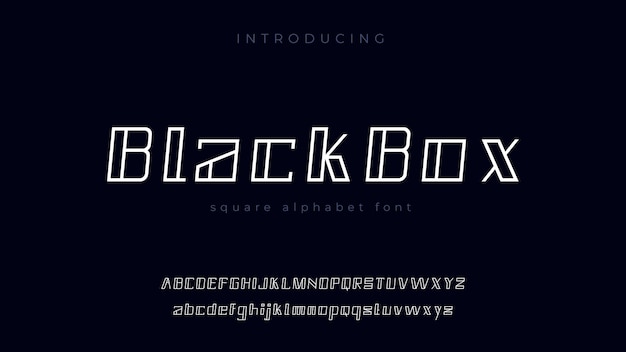 Blackbox Alphabet Font