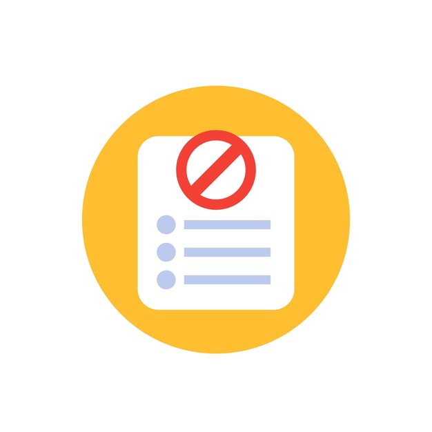 Vector blacklist icon flat vector design