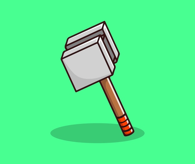 Blacksmith hammer hand drawing vector illustration