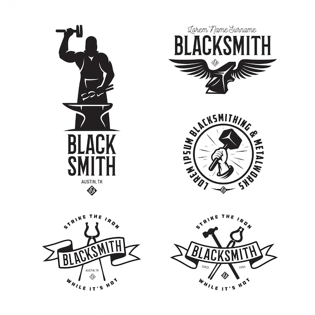 Blacksmith labels set