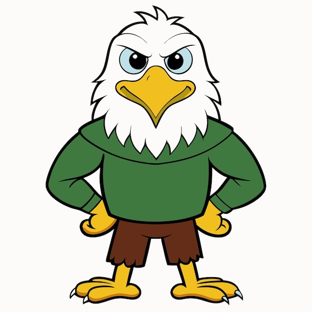 Blad Eagle Cartoon Clip Art Vector Illustration Design