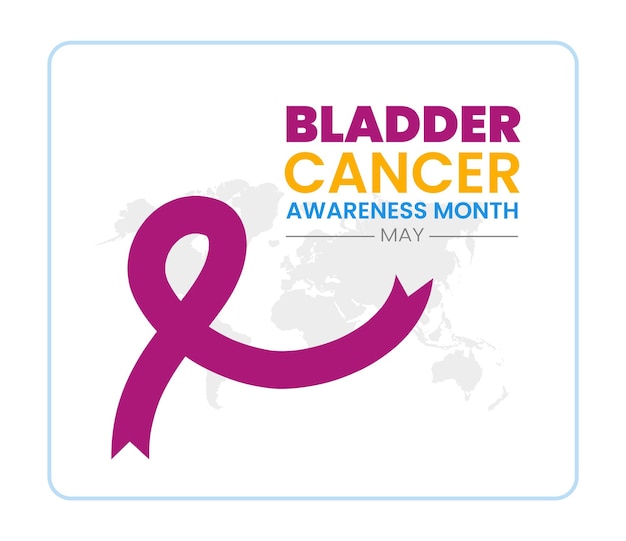 Bladder Cancer Awareness Month background or banner design template celebrate in may