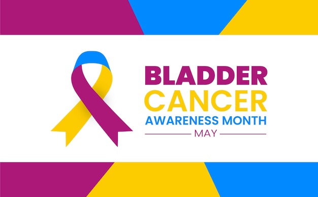 Bladder Cancer Awareness Month background or banner design template celebrate in may