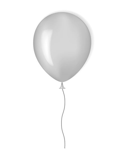 Blank balloon isolated on white background vector mockup for design