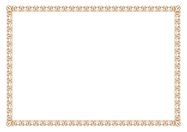 Blank Certificate border, ready add text, in gold color