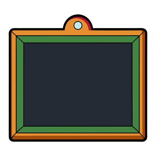 Vector blank chalkboard clipart vector art and illustration