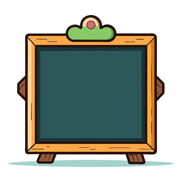 Vector blank chalkboard clipart vector art and illustration