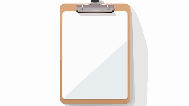 Vector blank clipboard flat vector for professional presentations and reports