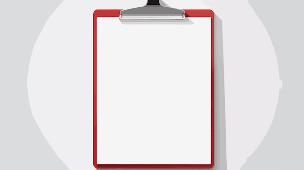 Vector blank clipboard with pen on gray background mockup