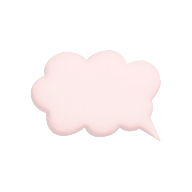 Blank color speech bubble vector illustration 3d vector talking cloud