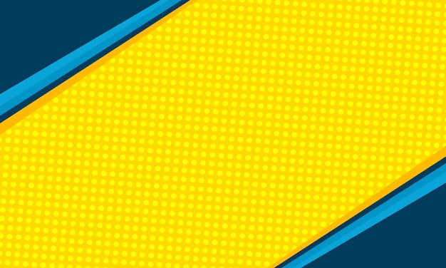 Blank comic halftone yellow background design