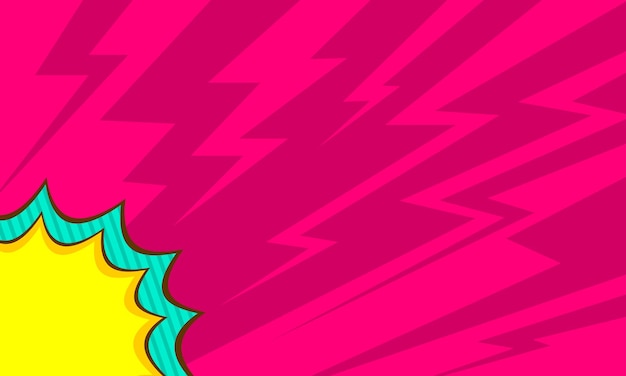 Blank comic pink background template