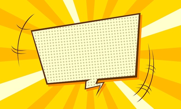 Blank comic speech bubble art background