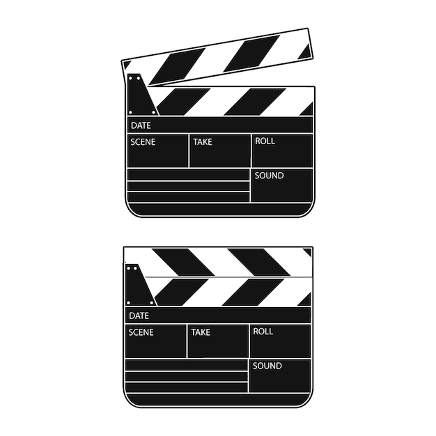 blank film clapper board illustration