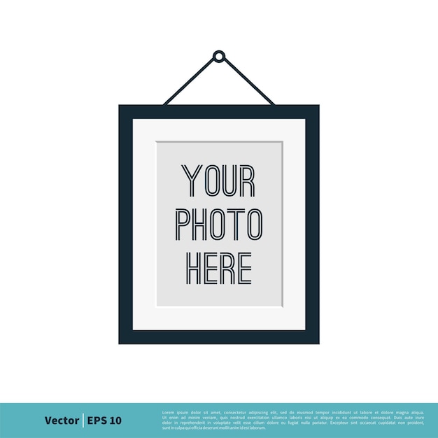 Blank Frame Hanging for your Poster Icon Vector Template Illustration Design Vector EPS 10