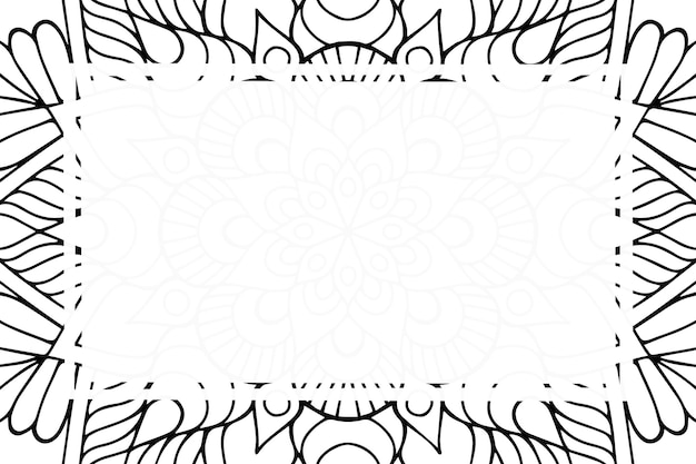 Blank framed background with tribal ornamental style