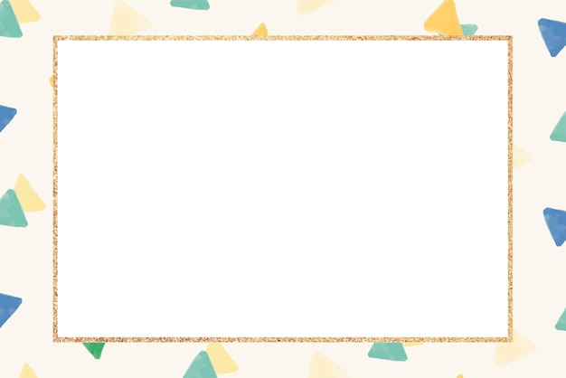 Blank golden cute frame design seamless pattern vector