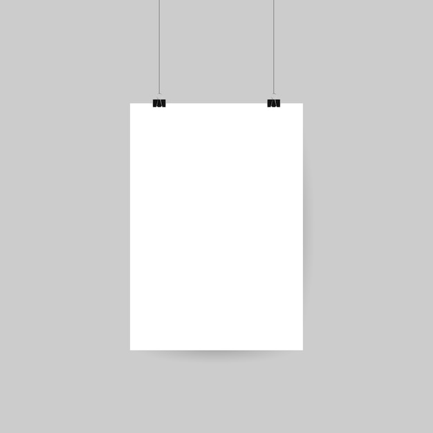 Blank hanging poster