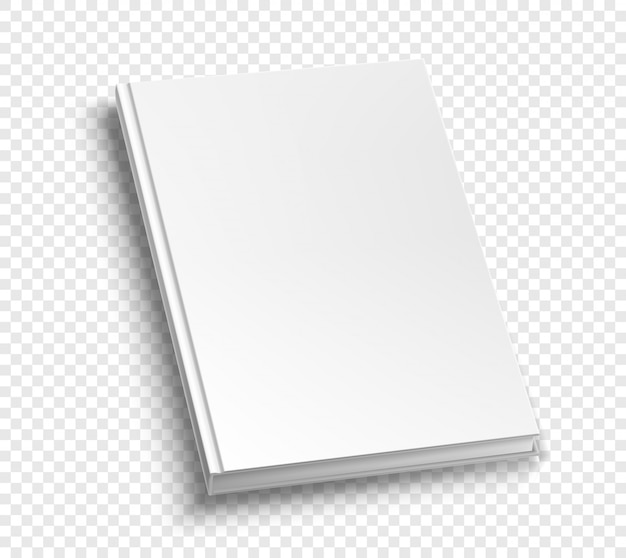 Blank hardcover book isolated. Closed book vector illustration