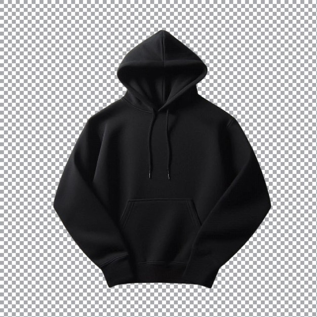 Vector blank hoodie lying flat transparent background