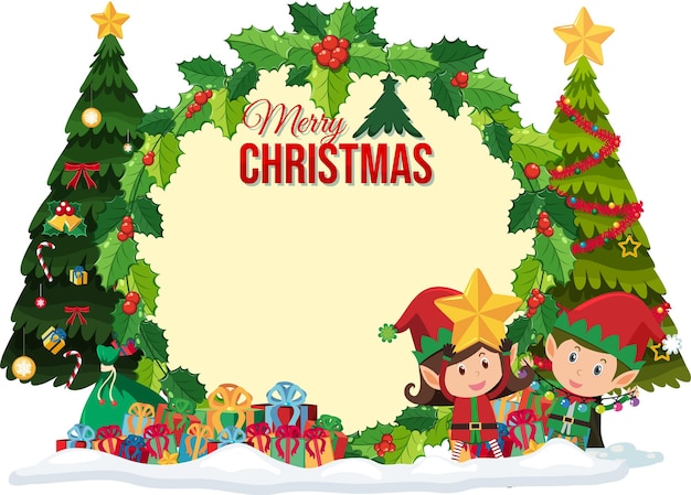 Blank Merry Christmas card template