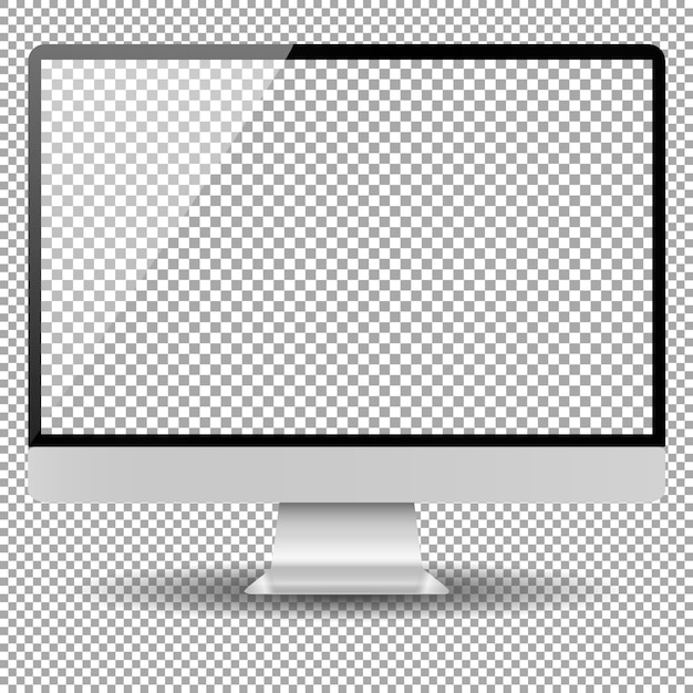 Blank monitor screen computer mockup