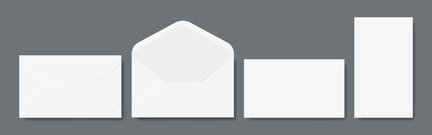 Blank open and closed envelopes.