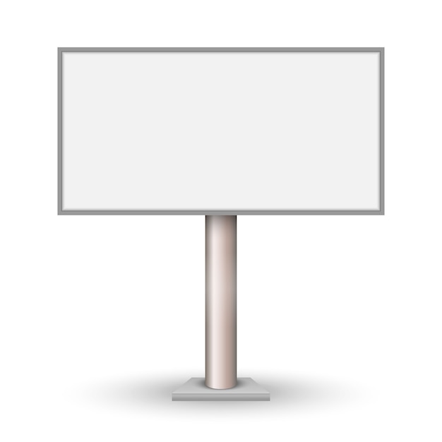 Blank outdoor billboard isolated